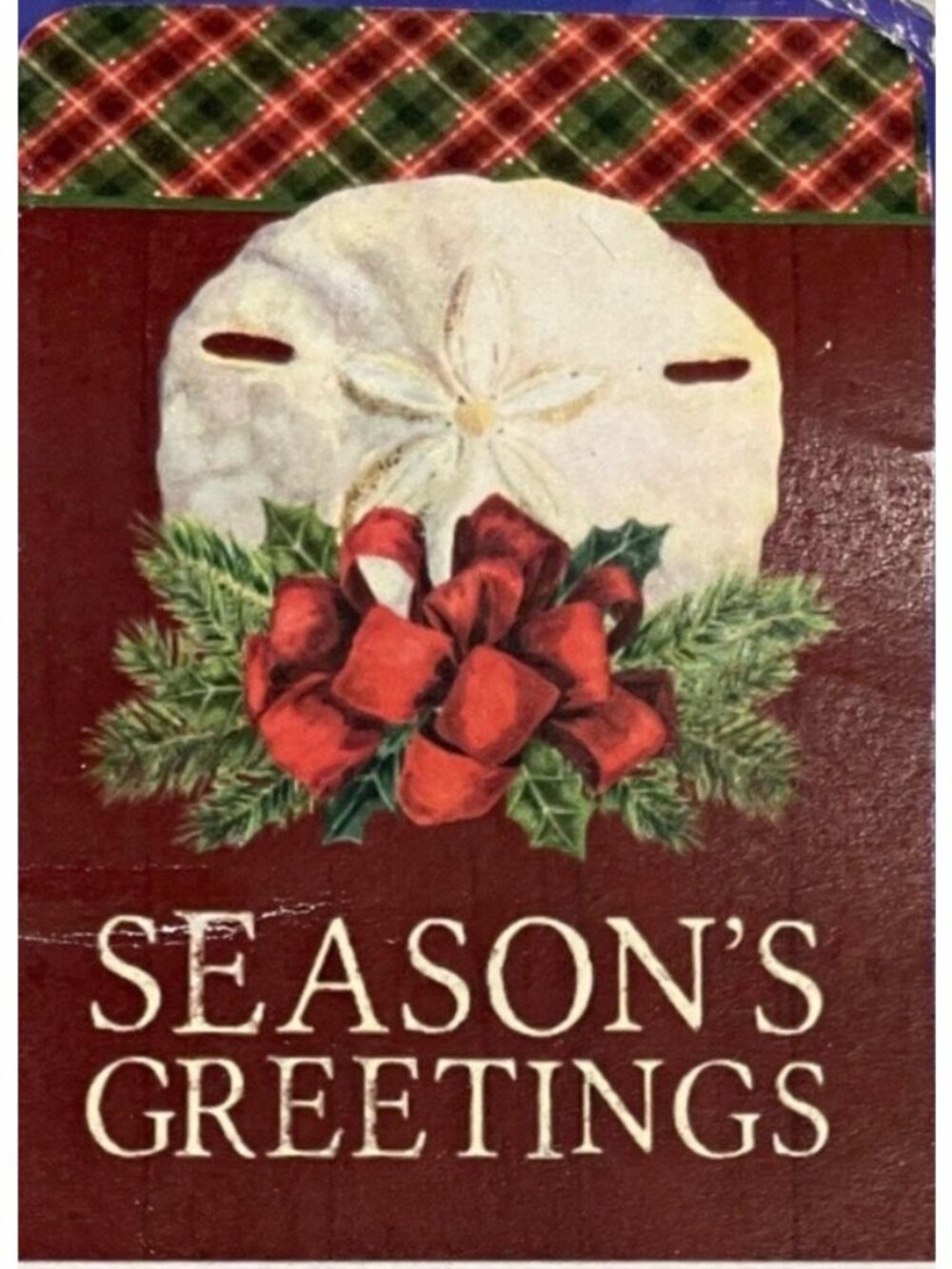Christmas Sand Dollar Large House Flag 28x40 Beach Coastal Holiday Winter Decor